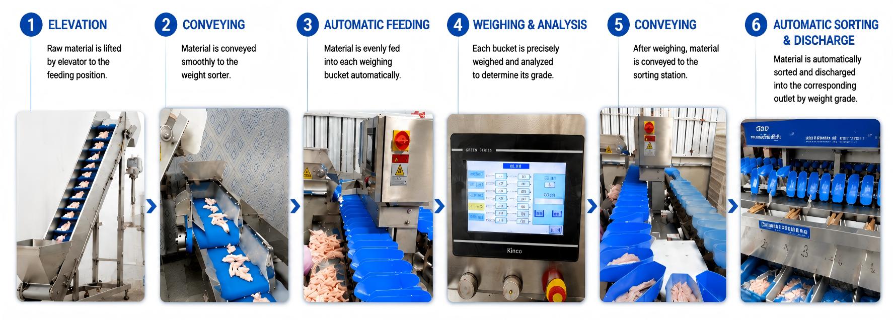 Automatic weight sorting process