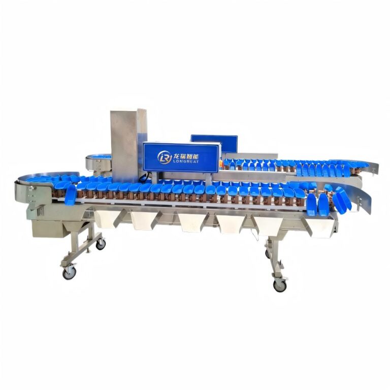 Weight sorting machine for food processing
