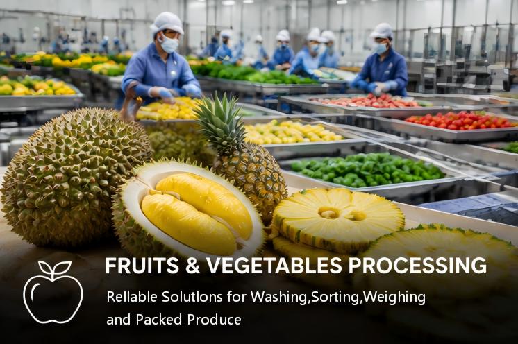 Fruit and vegetable processing automation and hygienic solutions for food production