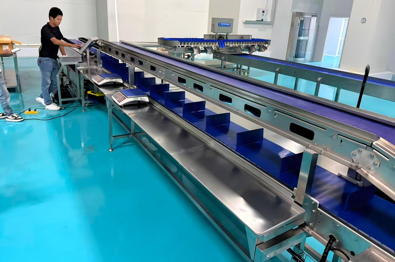 26 head combination weigher installation in Malaysia durian processing factory