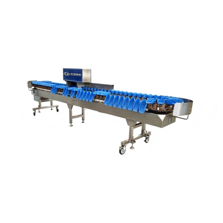 Rotary tray weight sorting machine for automatic food weight grading and sorting