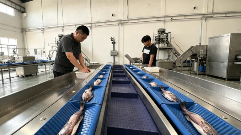 combination weigher for seafood processing with automatic weighing system